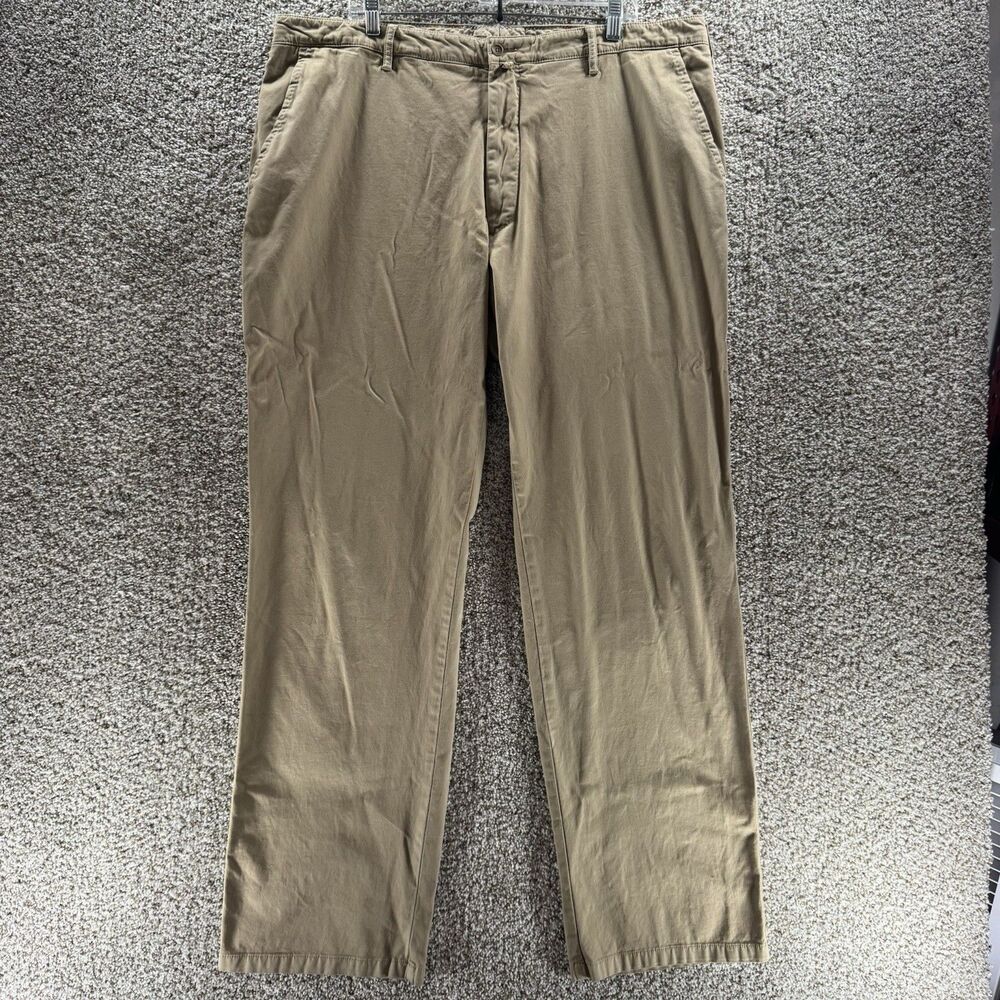 Robert Graham Pants Men 40x34 Tan Tailored Stretch RF10 3001 Chino Cotton Casual